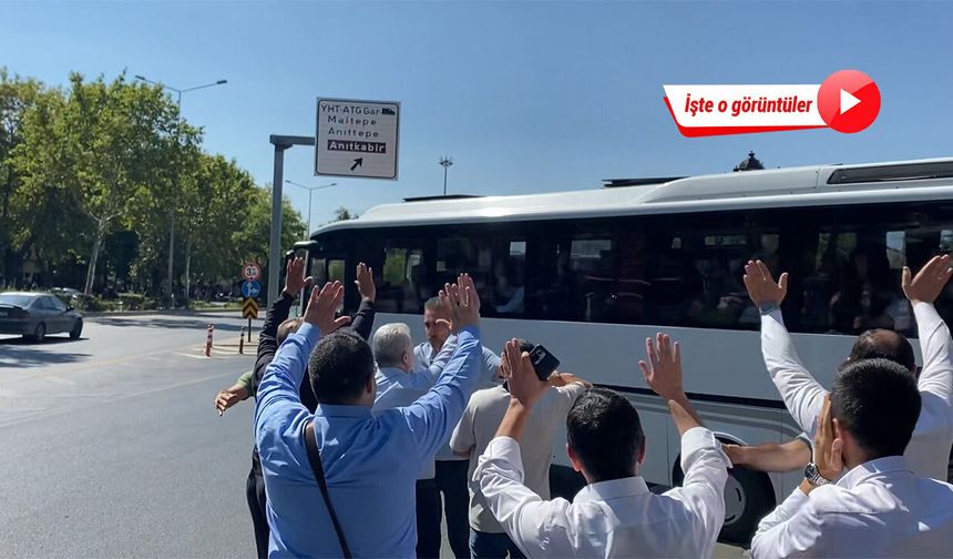 Süleymancılar, tutuklanan Alihan Kuriş’e el salladı, otobüsün peşinden koştu!