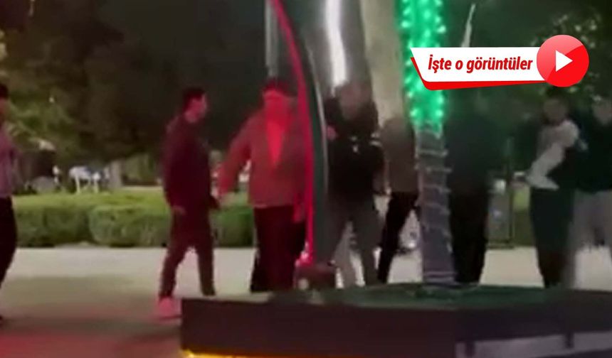 Bolu'da iki grup arasındaki tekme ve yumruklu meydan kavgası kamerada!