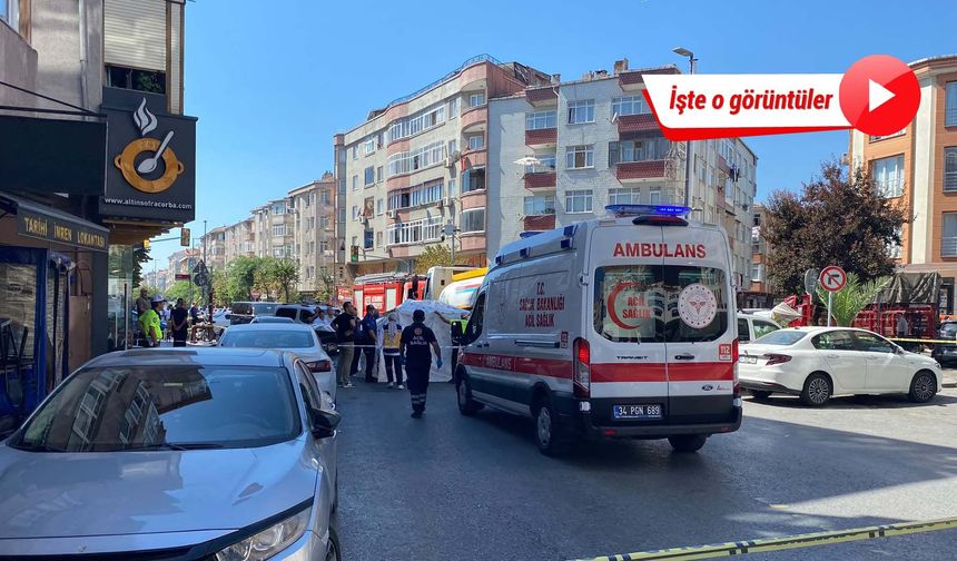 Küçükçekmece'de su tankerinin çarptığı yaya öldü; kaza kamerada