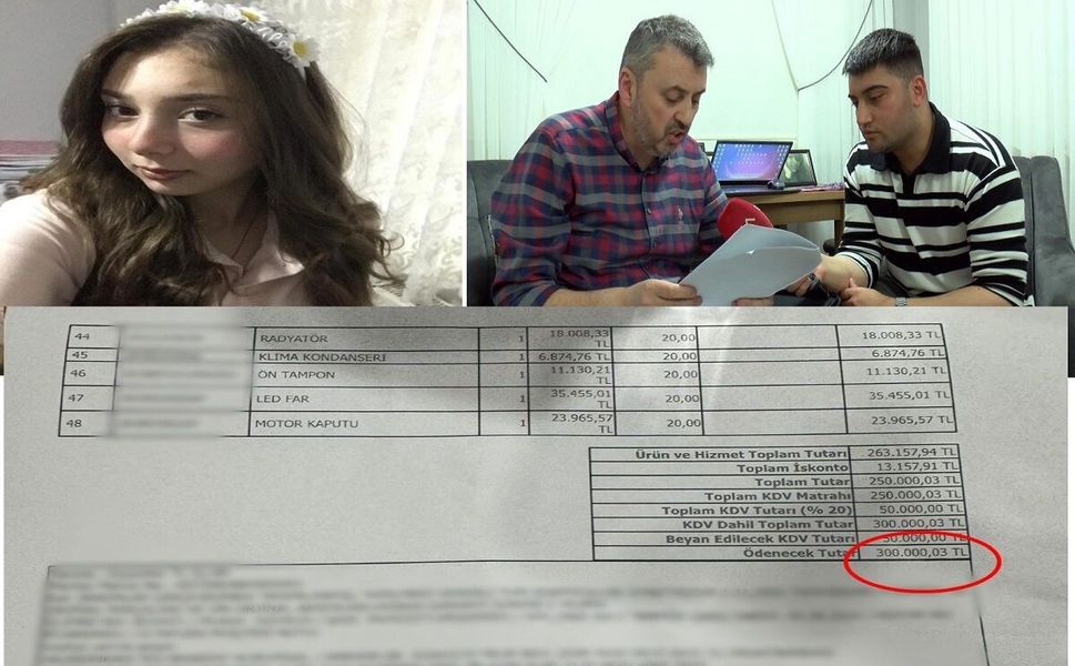 Trafik kazasında ölen Zeynep’in ailesinden kaporta parası isteniyor