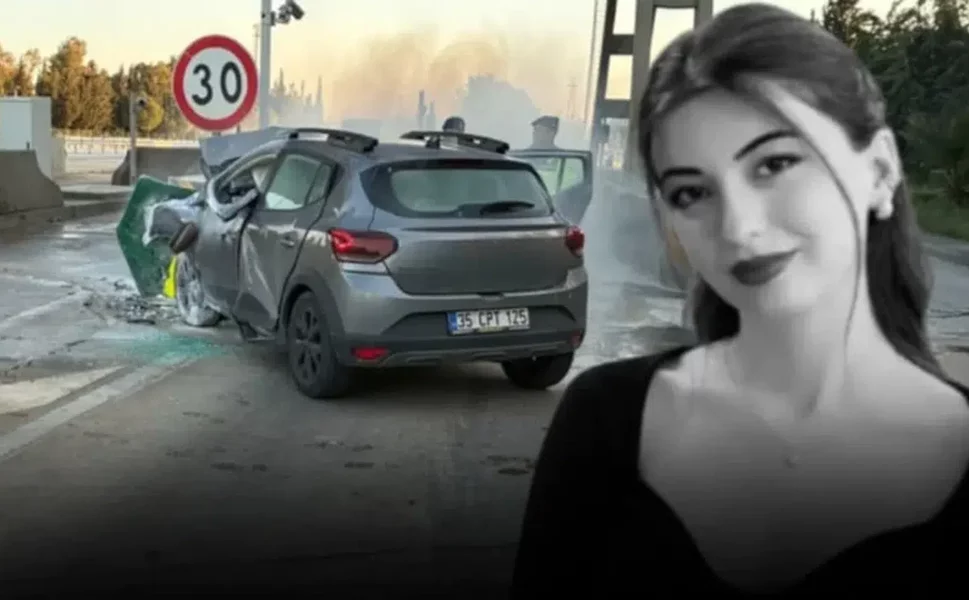 İzmir'de bariyerlere çarpan genç doktor araçta yanarak hayatını kaybetti!