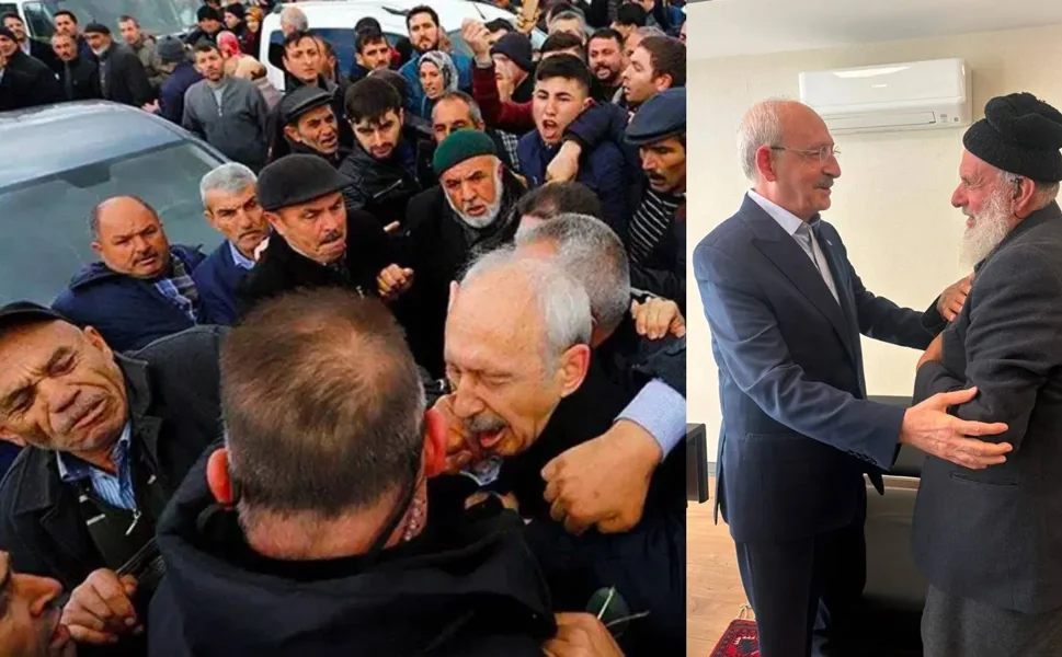 Kılıçdaroğlu, kendisine yumrukla saldıran Yakup Karakoç ile helalleşti