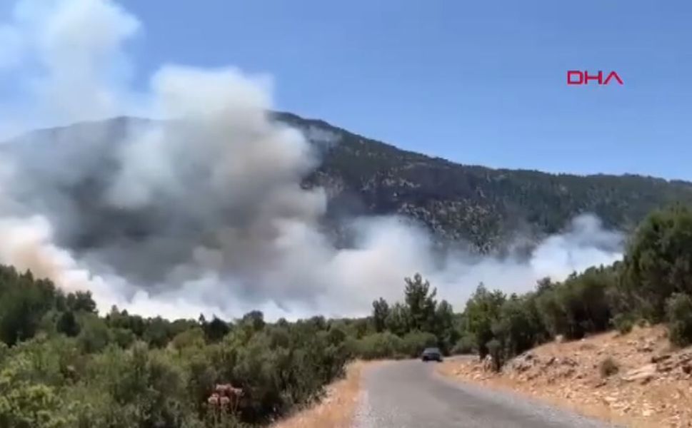 Antalya'da orman yangını; havadan ve karadan müdahale ediliyor!