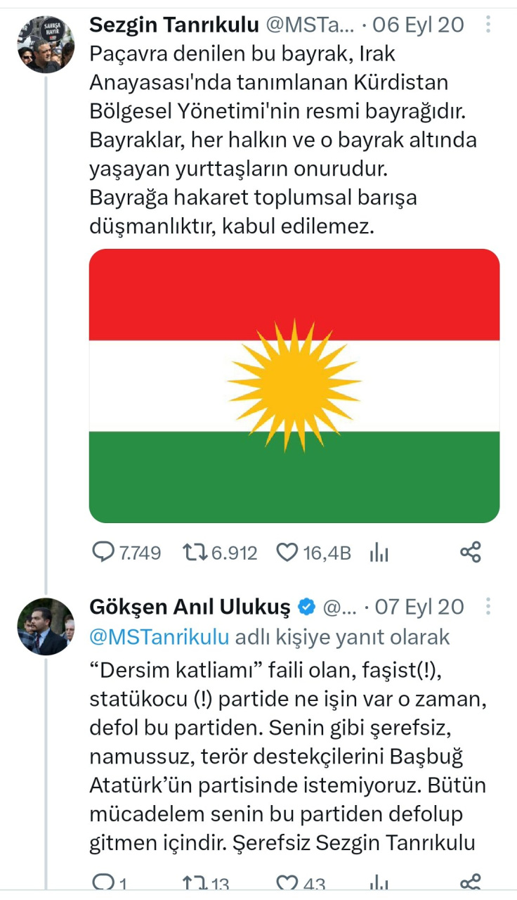 Gökşen Anıl Ulukuş Sezgin Tanrıkulu tweeti