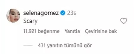 selena gomez yorum