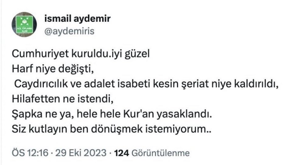 İsmail Aydemir twitter