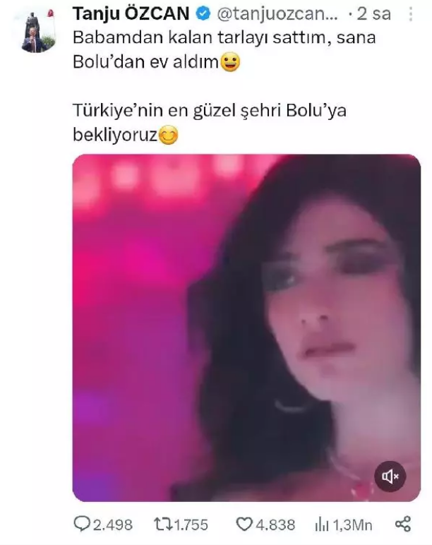 Tanju Özcan Dilber paylaşımı