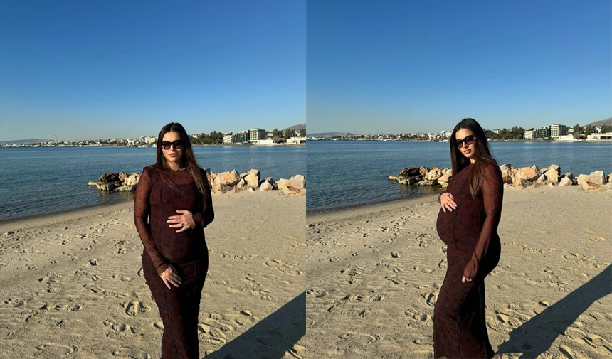 Melisa Aslı Pamuk'tan Karnı Burnunda Pozlar