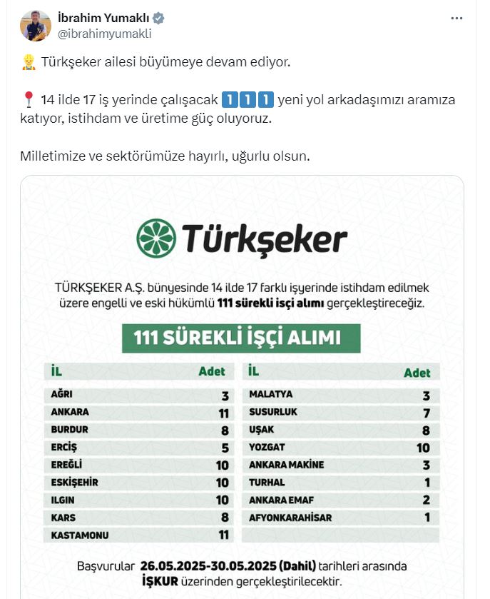 B A K A N Y U M A K L I T U R K S E K E R E N G E L L I V E E S K 732052 216262