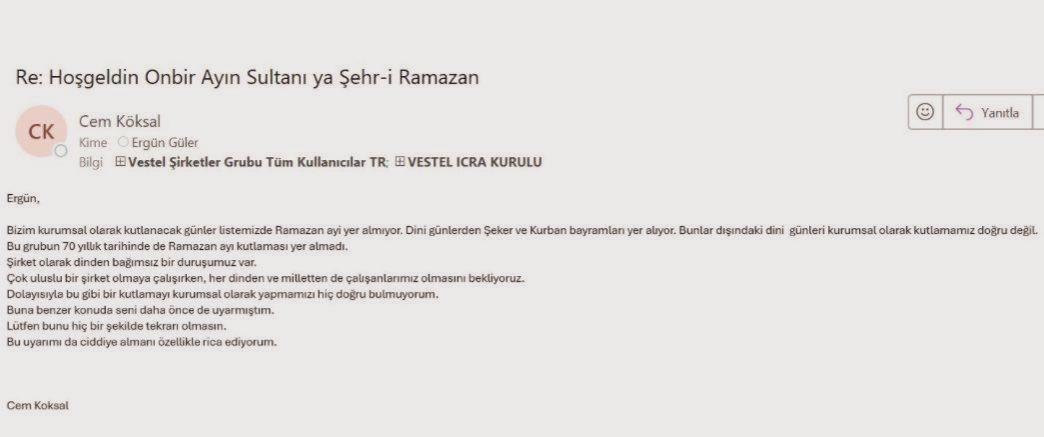 Cem Köksal Ramazan Mail