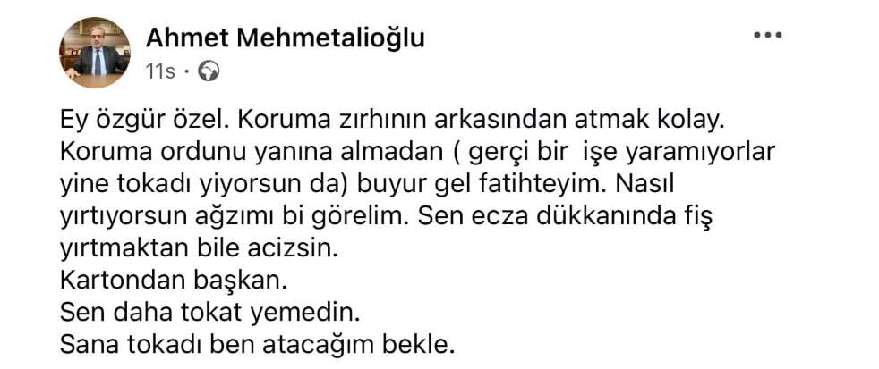 Eski Çatalca Müftüsü, Özgür Özel'i Tehdit Etti