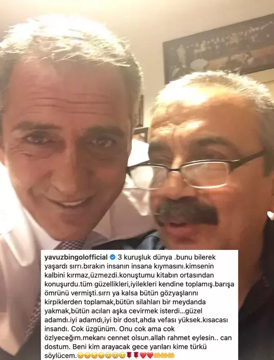 Yavuz Bingöl Sırrı Süreyya Paylaşımı