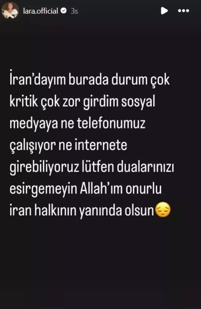 Lara Iranda Mahsur Kaldı