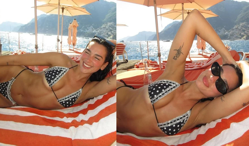 Dua Lipa Bikinili Tatil Pozlarıyla Dikkat Çekti