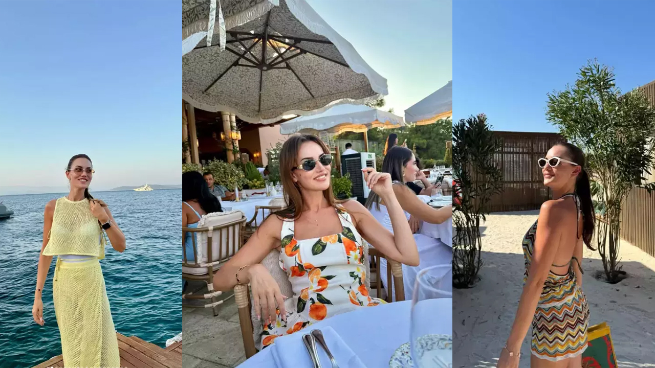 Fahriye Evcen'in Tatil Pozları Sosyal Medyada Gündem Oldu