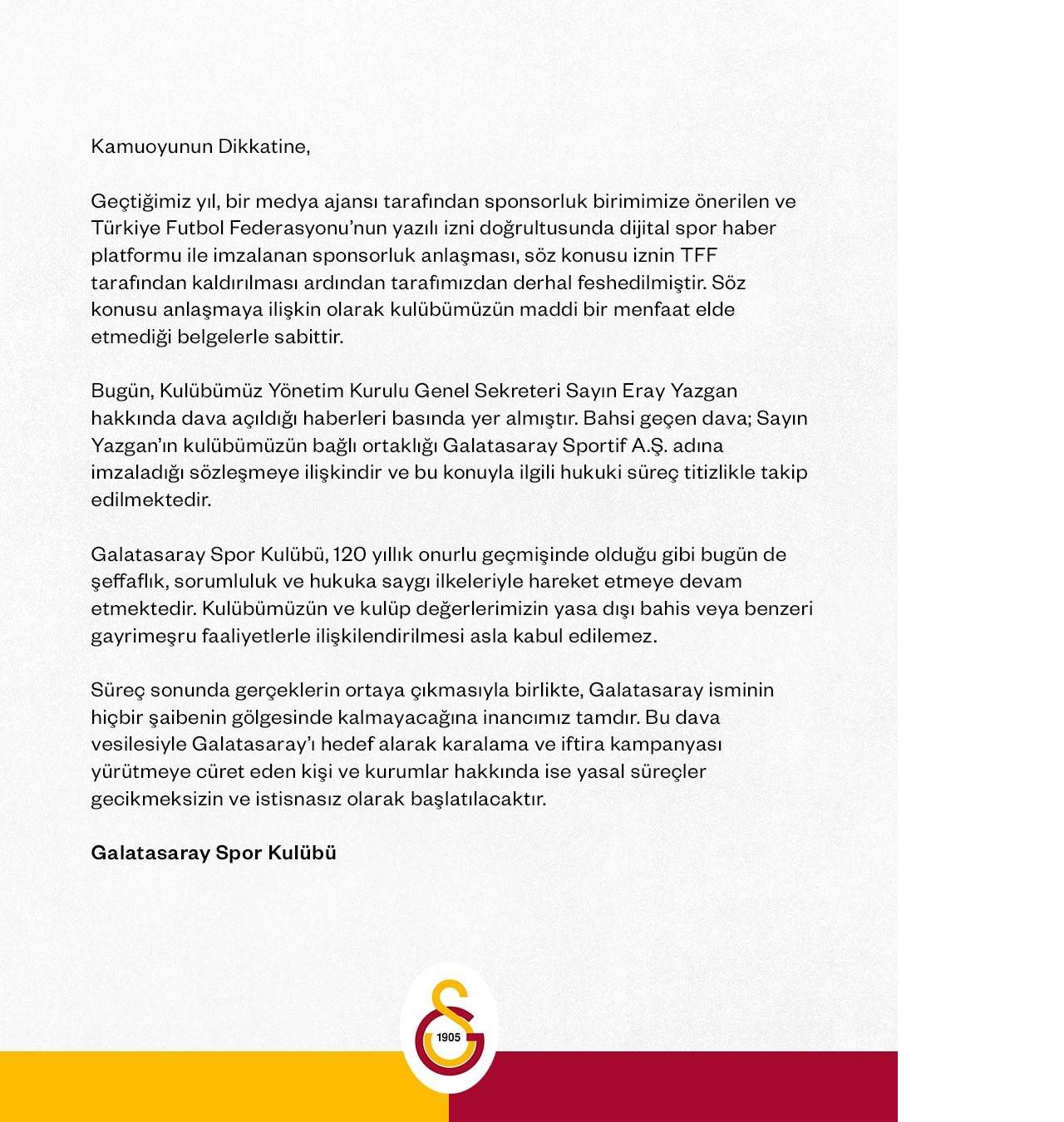 Galatasaray Açıklama-1