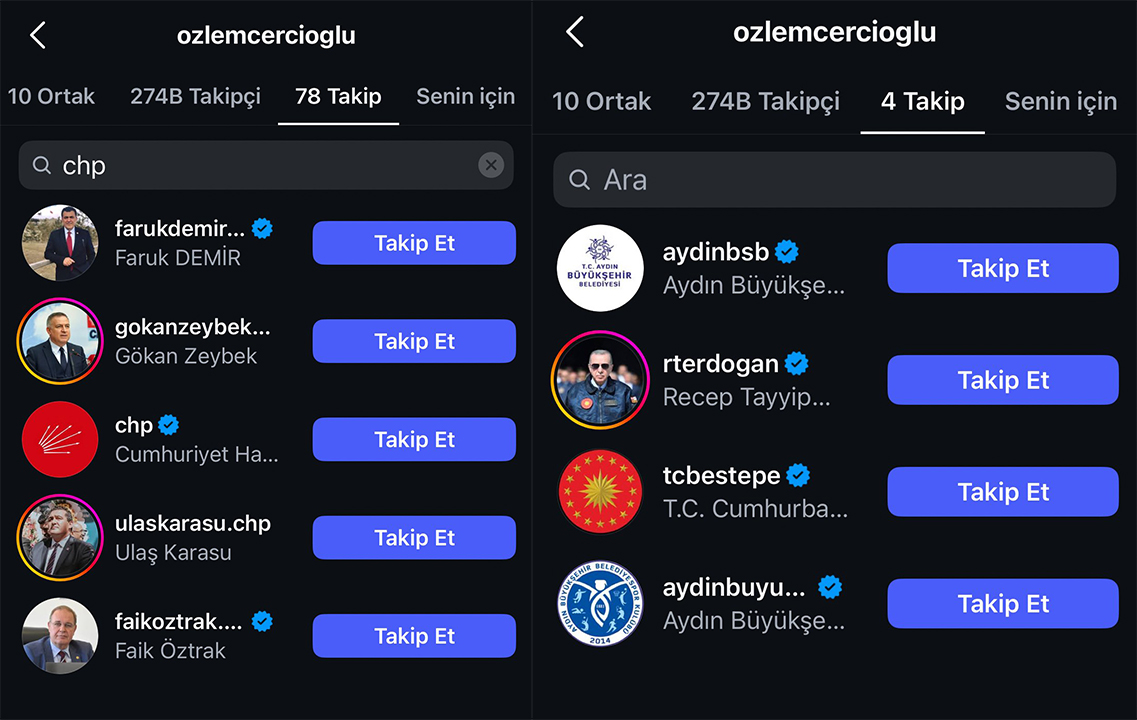 Özlem Çerçioğlu Instagram Hesabı