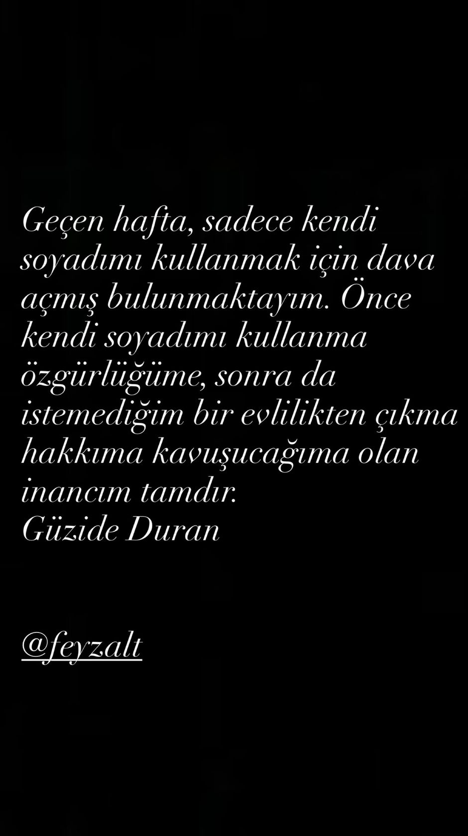 Güzide Duran Açıklama