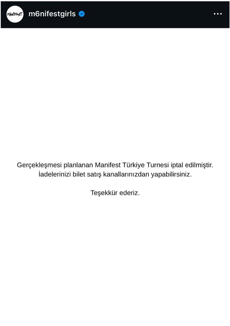 Manifest Turne Iptal