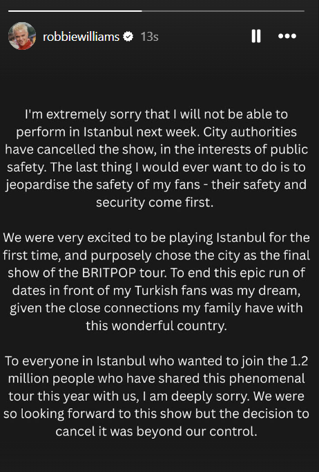 Robbie Williams Açıklama