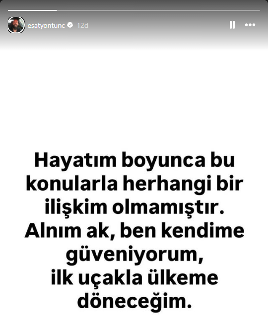 Esat Yontunç Açıklama