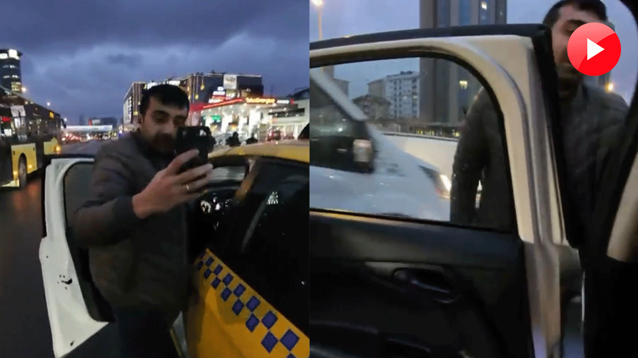 Taksi şoförü aralarında engellilerin de bulunduğu aileyi araçtan indirdi