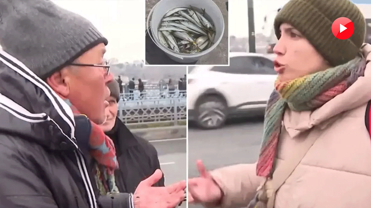 'Veganım' dedi, yaşlı adamın tuttuğu 2,5 kilo balığı denize döktü!