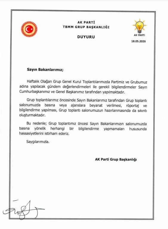 Ak Parti Bakan Talimat