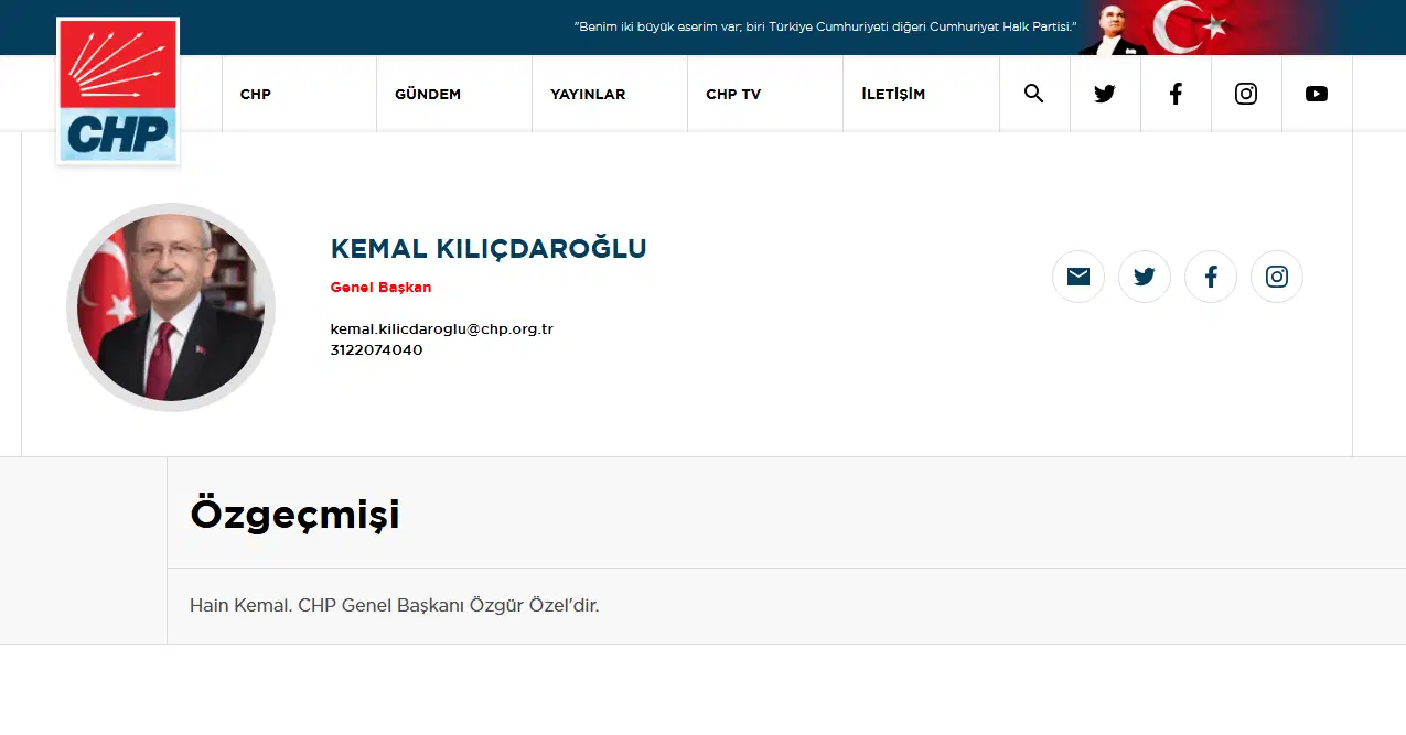 Chp Genel Başkanı