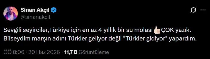 Sinan Akçıl Skandal Paylaşım