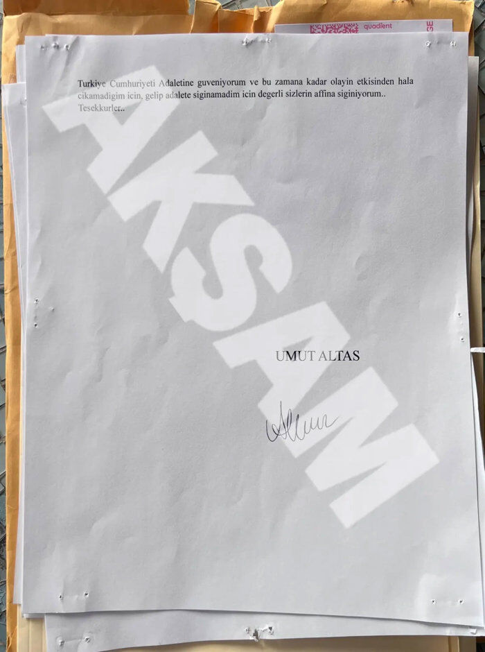 Umut Altaş Mektup 2