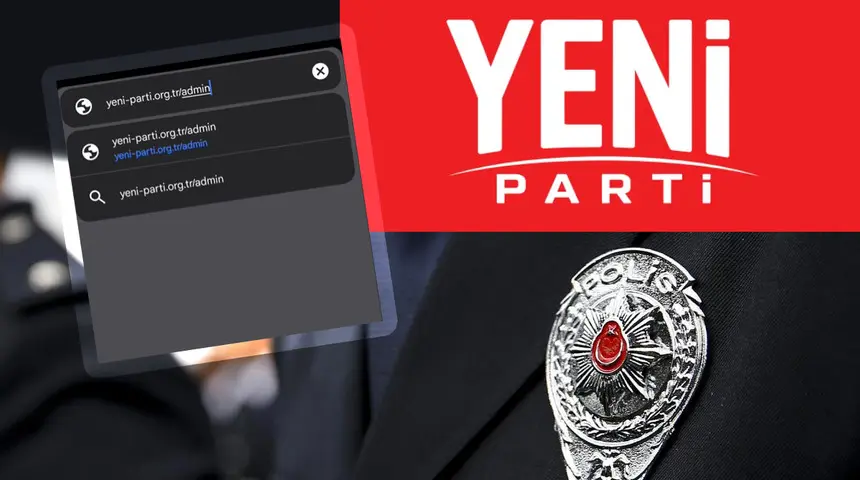 Yeni Parti’nin web sitesinde dikkat çeken detay: EGM'ye yönlendiriyor!