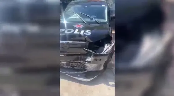 Ankara'da uygulama noktasındaki polis aracına çarpıp kaçan sürücü tutuklandı
