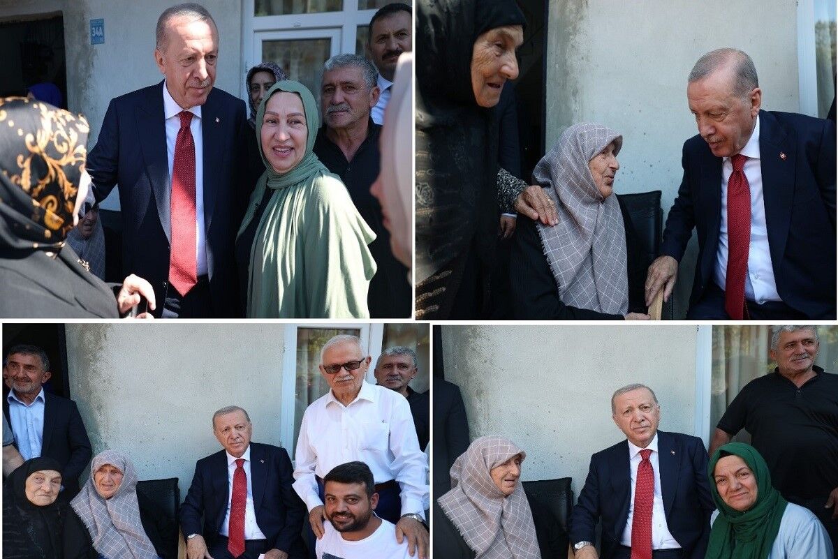 Cumhurbaşkanı Erdoğan, Rize'de komşularını ziyaret etti