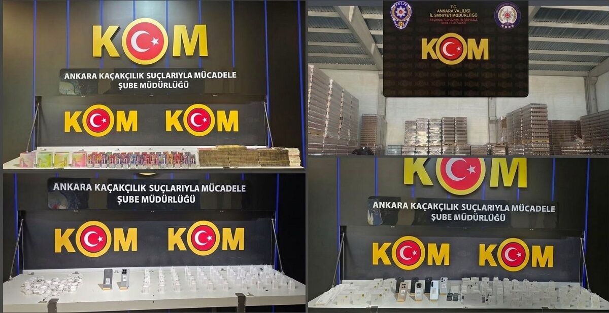 Ankara’da 21 milyon lira değerinde kaçak ürün ele geçirildi