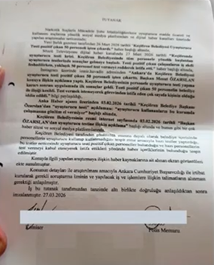 Keçiören Belediyesi Tutanak