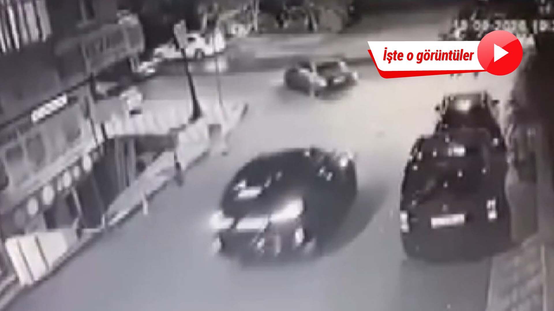 Üsküdar’da motokuryenin ağır yaralandığı kaza kamerada