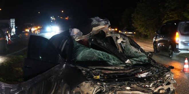 Büyükbaş hayvana çarpan otomobilin sürücüsü hayatını kaybetti