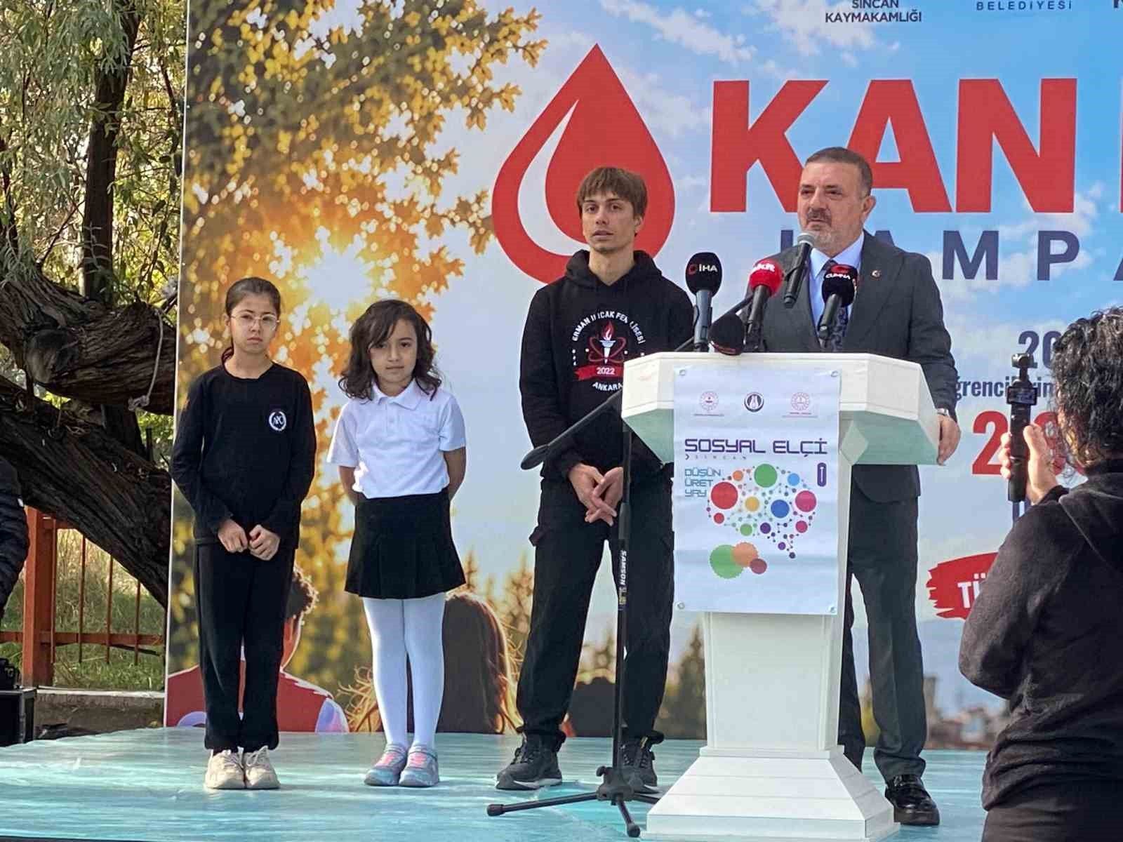 Sincan'da kan bağışı kampanyasında bir dekor daha